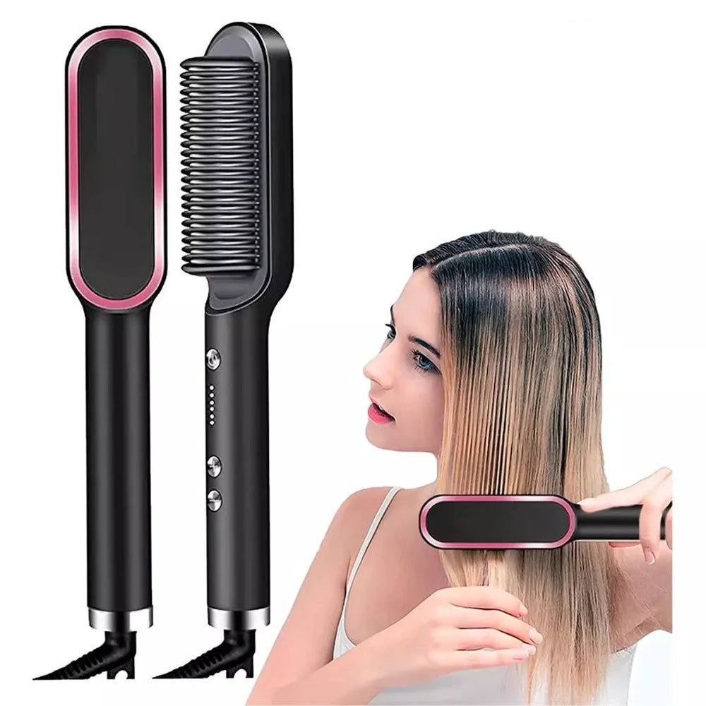 3 in 1 Electric Hair Brush with Heating Combing for 120 220 bivolt Straightened