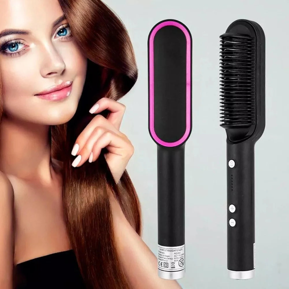 3 in 1 Electric Hair Brush with Heating Combing for 120 220 bivolt Straightened